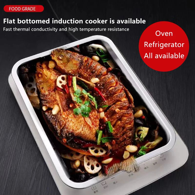 Stainless Steel Rectangle Serving Tray – BBQ & Kitchen