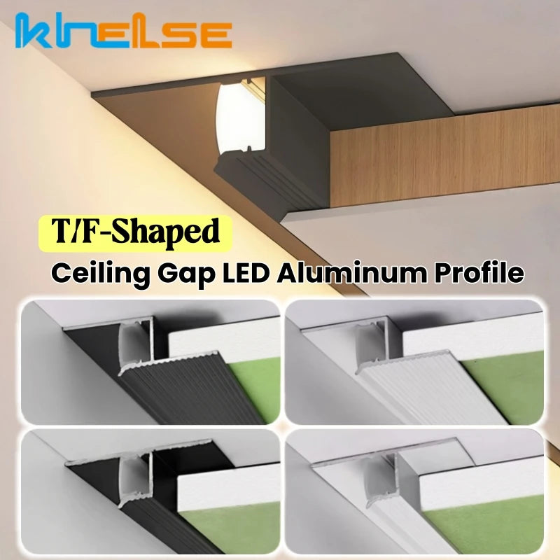 T/Z-Shape Shadow Gap LED Aluminum Channel Profile Ceiling Trim