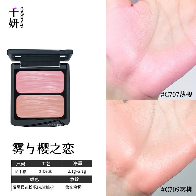 Spring Blooms Baked Blush & Highlighter Palette – Long-Lasting