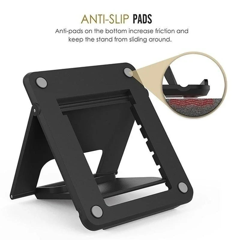 Mini Foldable Phone & Tablet Stand – Adjustable Desktop Holder