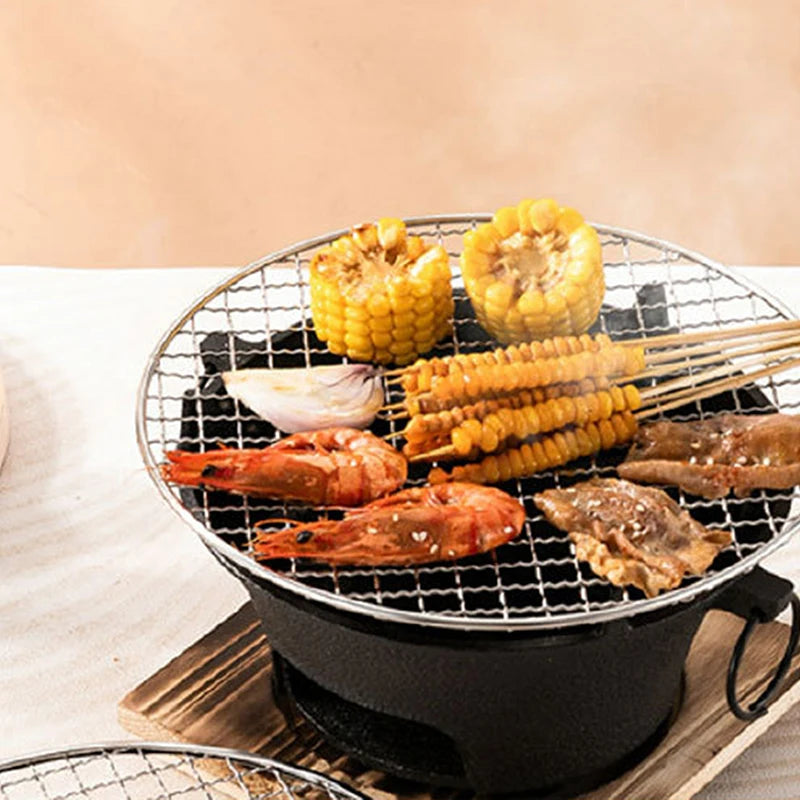 Stainless Steel Round Grill Net | BBQ & Camping Grid 25–40cm