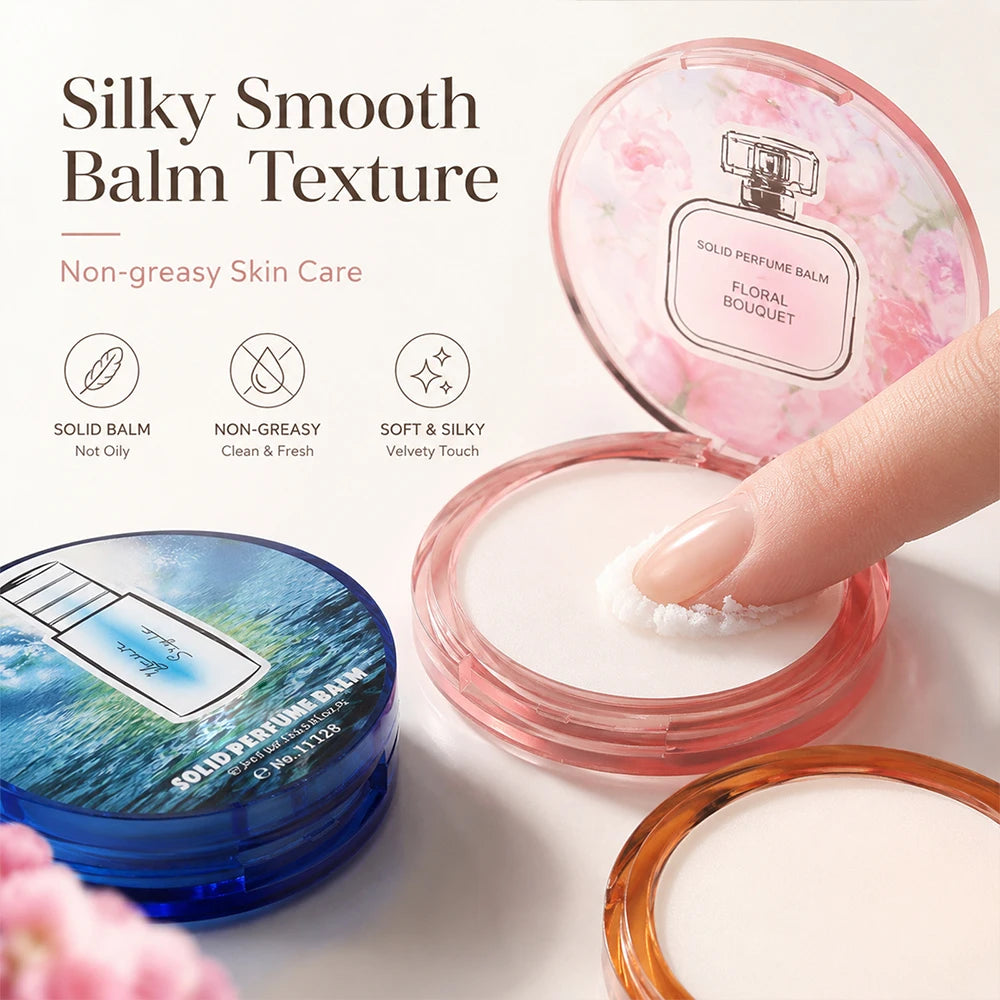 Solid Perfume Balm Set – 6 Scents Travel Pocket Fragrance