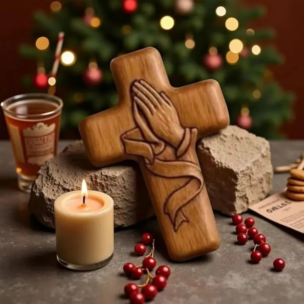 Wooden Pocket Cross with Drawstring Pouch – Faith Gift