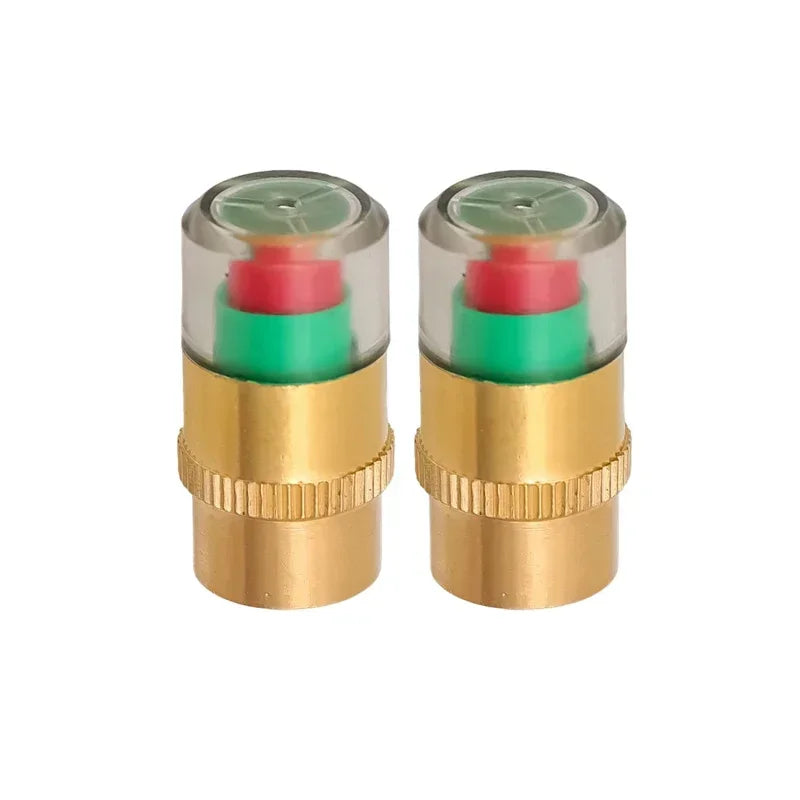 Tire Pressure Indicator Valve Caps – Color Alert, 1 or 8 Pack