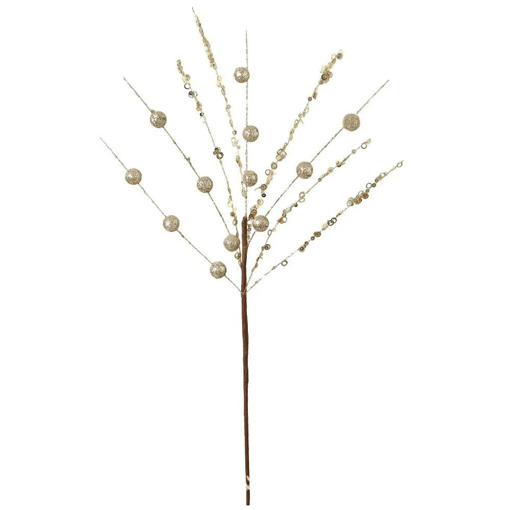 Glitter Berry Stem Christmas Tree Picks – Gold Red Pink DIY
