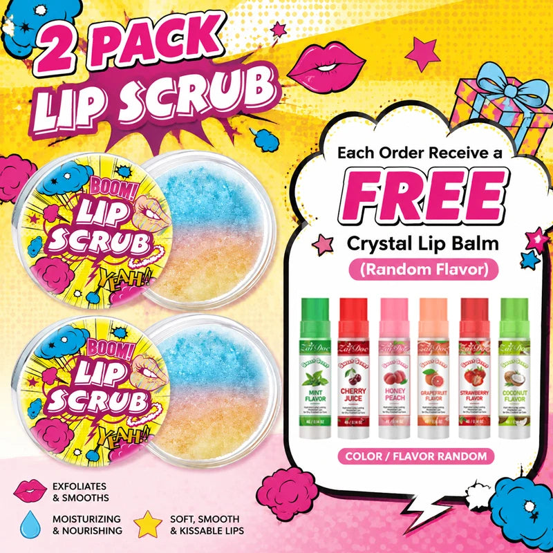 ZaiDoc Lip Scrub Exfoliator 2-Pack – Moisturizing Lip Care Set