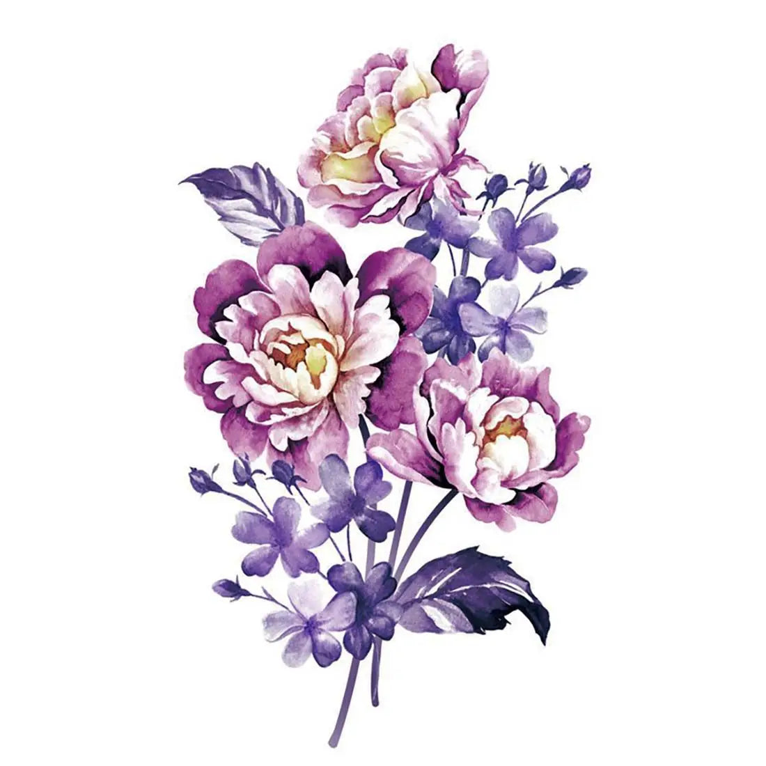 3D Black Rose Butterfly Temporary Tattoo Sticker – Body Art