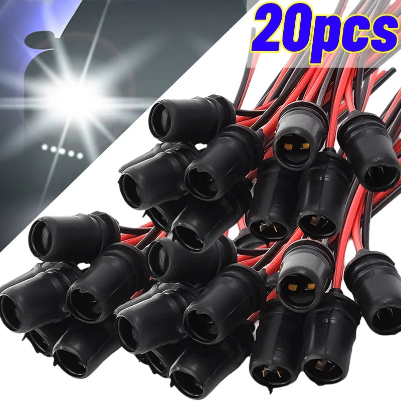 T10 W5W Bulb Socket Connector – Soft Rubber Wire Harness DC12V