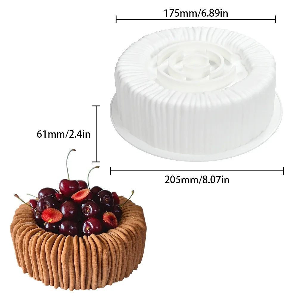 Silicone Ribbed Cake Mold – 1 & 6 Cell Cylindrical Baking Mould
