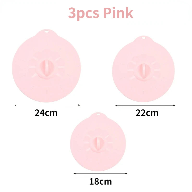 Universal Silicone Spill Stopper Lid – Reusable Pot & Bowl Cover