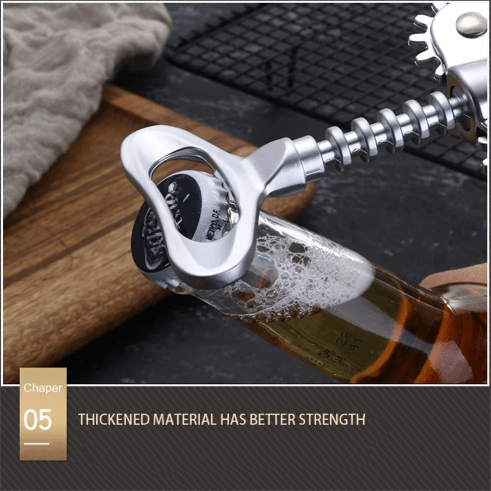 Zinc Alloy Wine & Beer Bottle Opener – Ergonomic Corkscrew