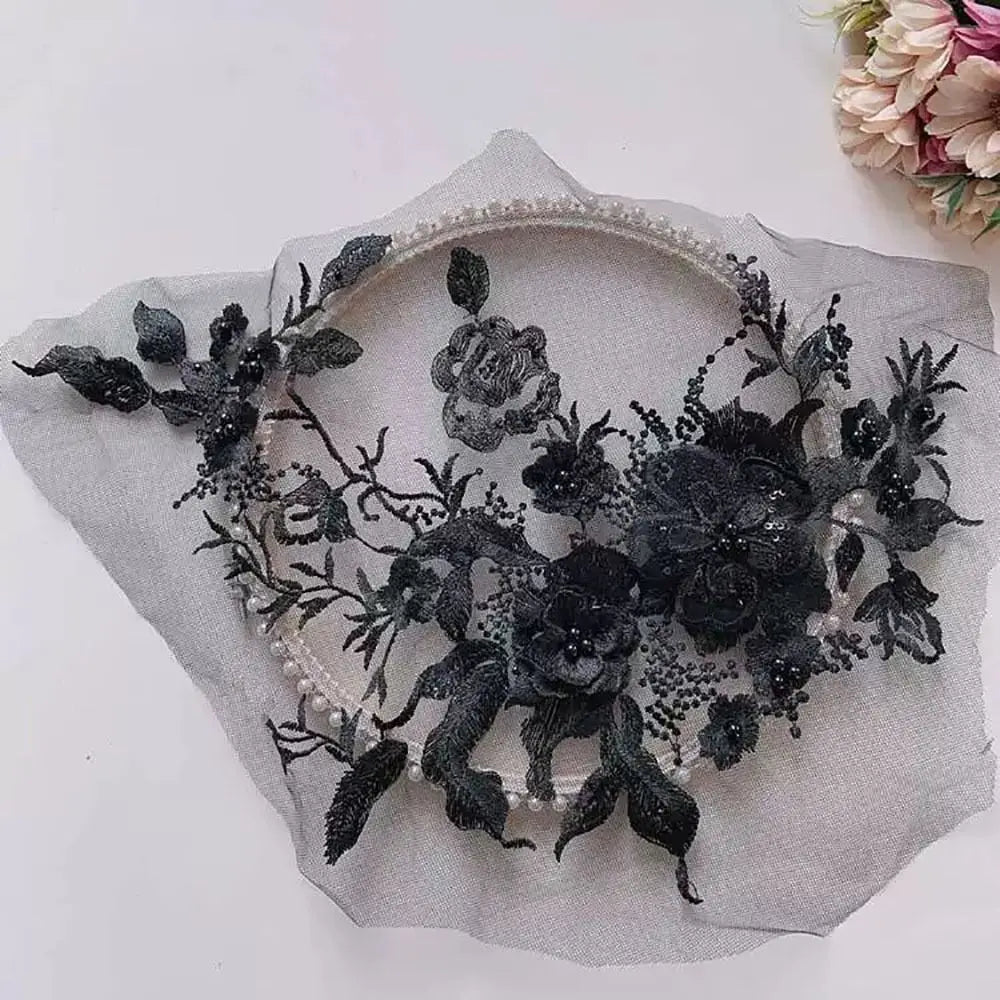 Sequin Embroidery Applique Patch – DIY Lace for Wedding Crafts