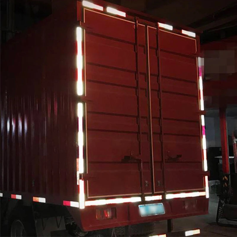Truck Trailer Reflective Safety Plates – 8pcs Rectangle Stickers