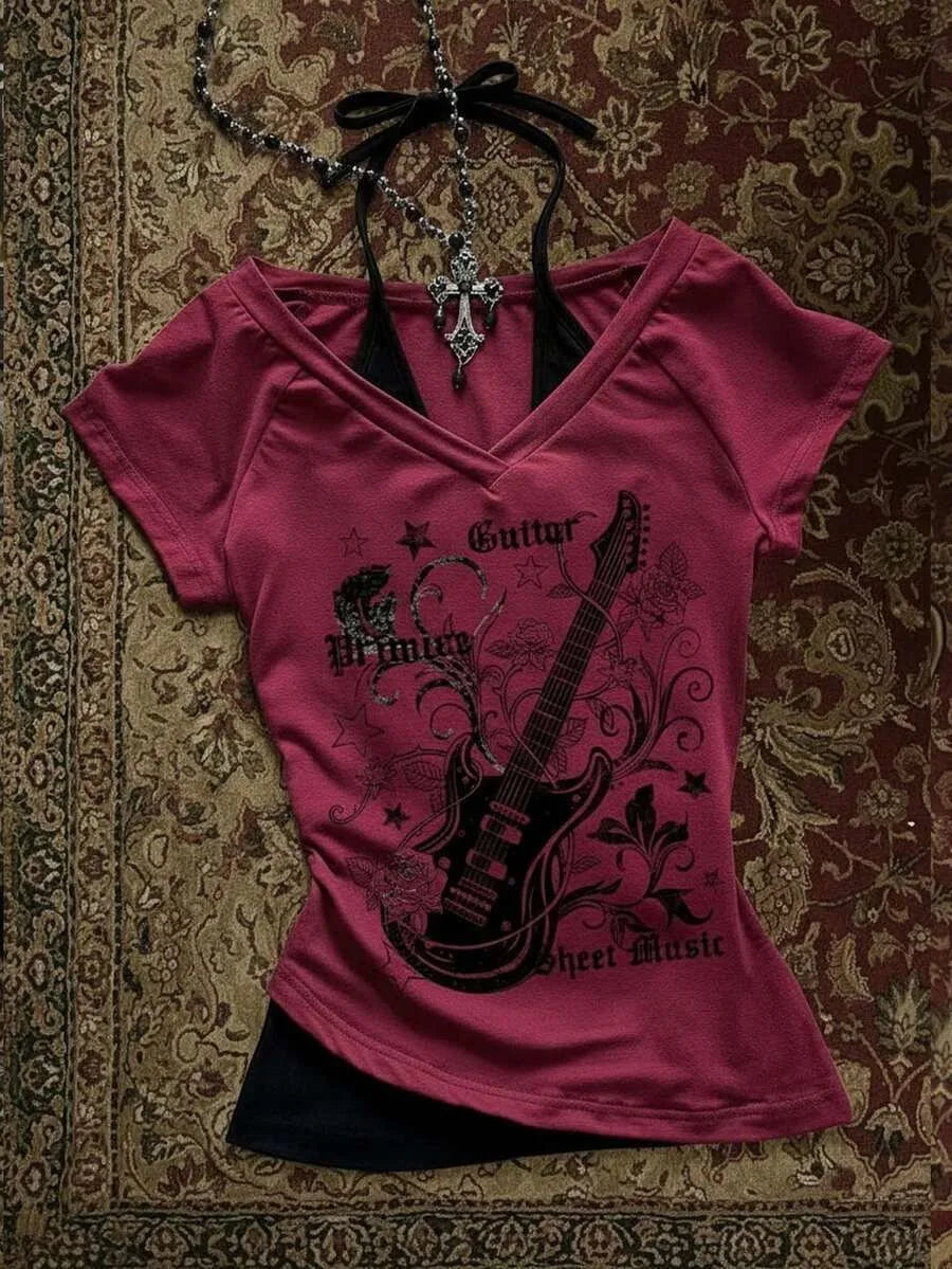 Y2K Anime Crop Vest – Women's Harajuku Sleeveless Print Top
