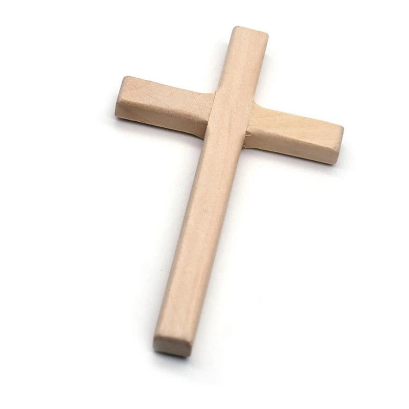 Wooden Cross Christmas Ornament – Hanging Nativity Decor