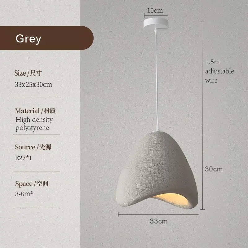 Wabi Sabi Resin LED Pendant Light | Modern Hanging Chandelier