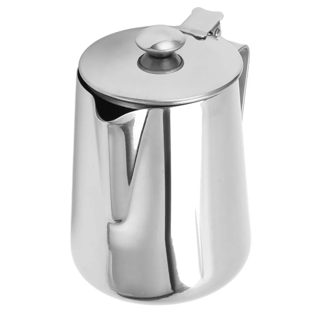 Stainless Steel Milk Frothing Pitcher with Lid – 600ml & 1500ml