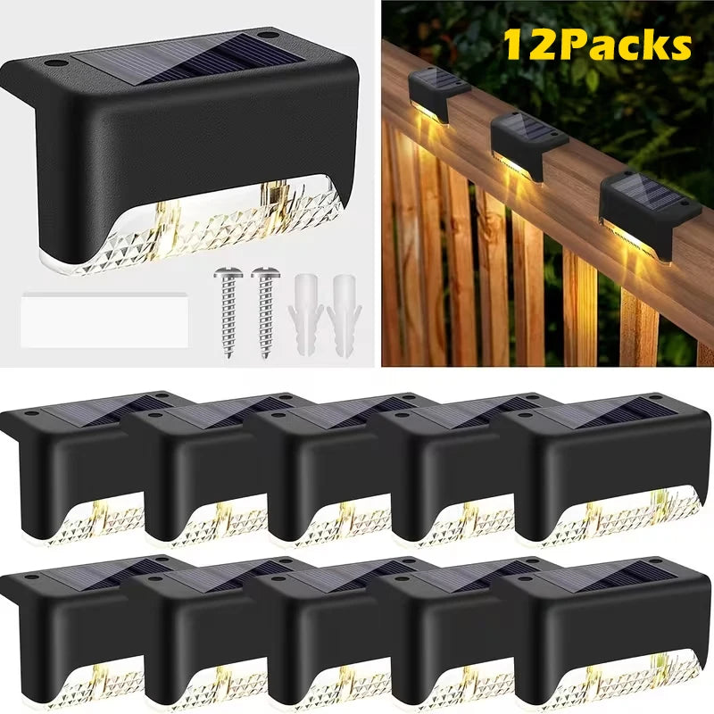 Solar LED Step Lights – Waterproof Outdoor Stair & Path Lamps