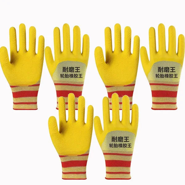 Heavy Duty Tire Rubber Work Gloves – Anti-Slip & Wear Resistant