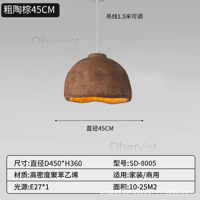 Wabi Sabi Pendant Light | Dimmable E27 LED Ceiling Fixture