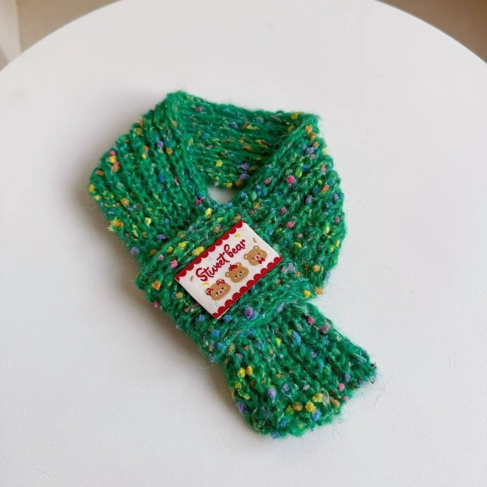 Christmas Knitted Dog Scarf – Adjustable Pet Neck Warmer