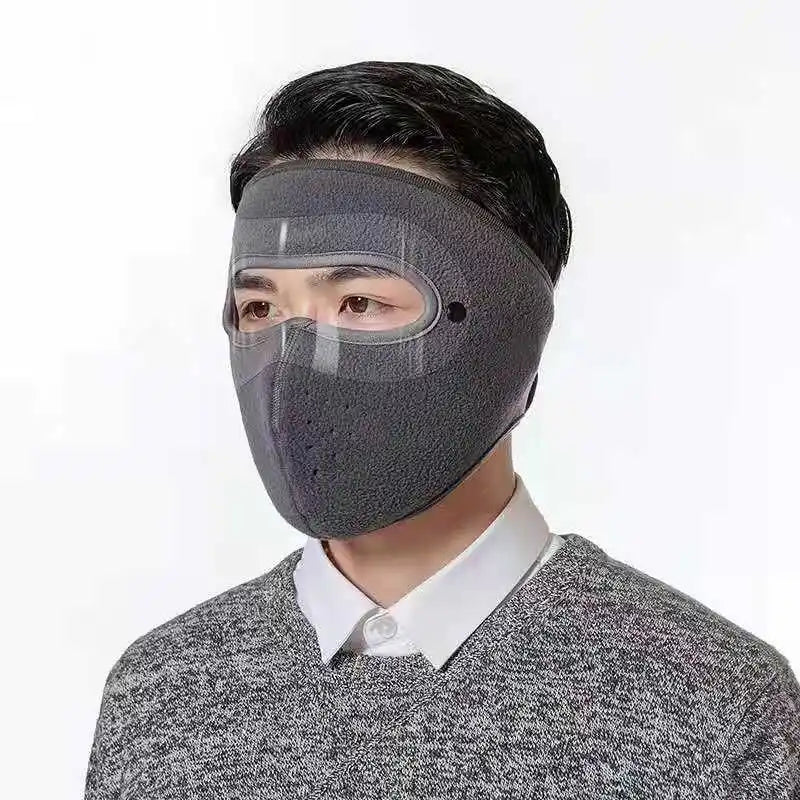 Winter Fleece Motorcycle Face Mask – Goggles & Ear Protection