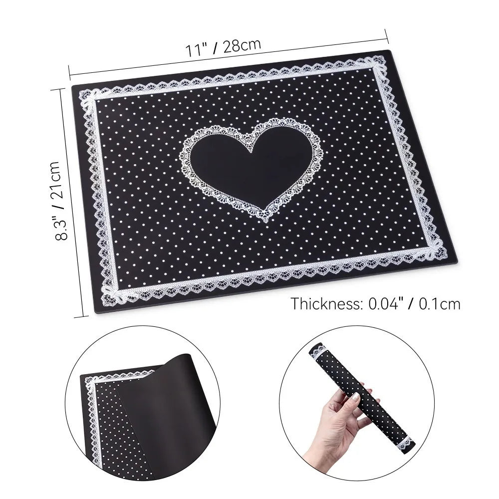 Silicone Nail Art Mat – Foldable Non-Slip Lace Hand Pillow Pad