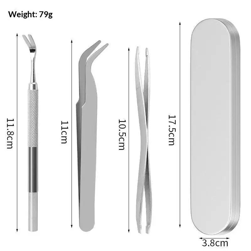 Stainless Steel Tick Remover Tweezers for Pets & Outdoors