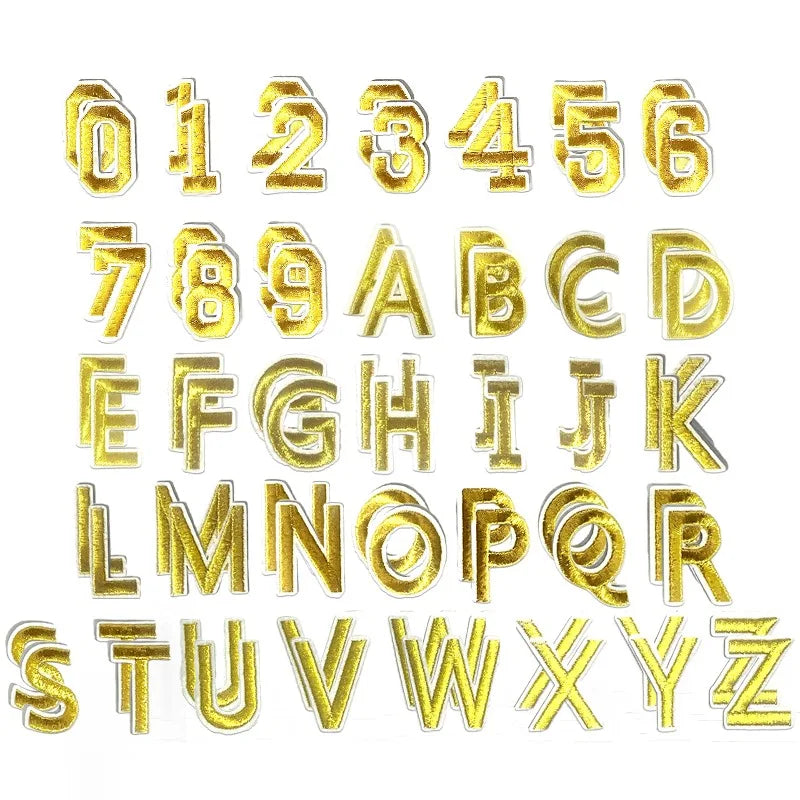 72-Piece Iron-On Letter & Number Patches – Full A-Z, 0-9 Set
