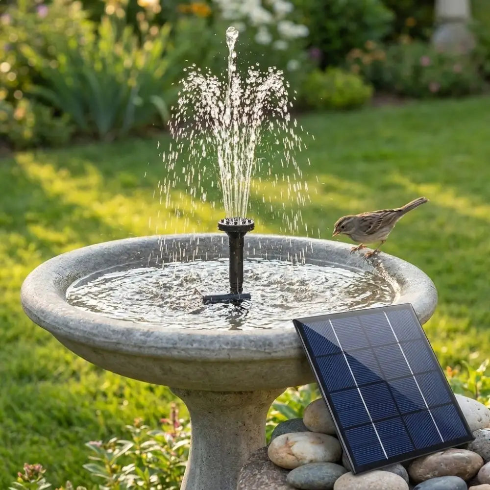 Solar Fountain Pump Kit – Adjustable Spray Heads, 160L/h