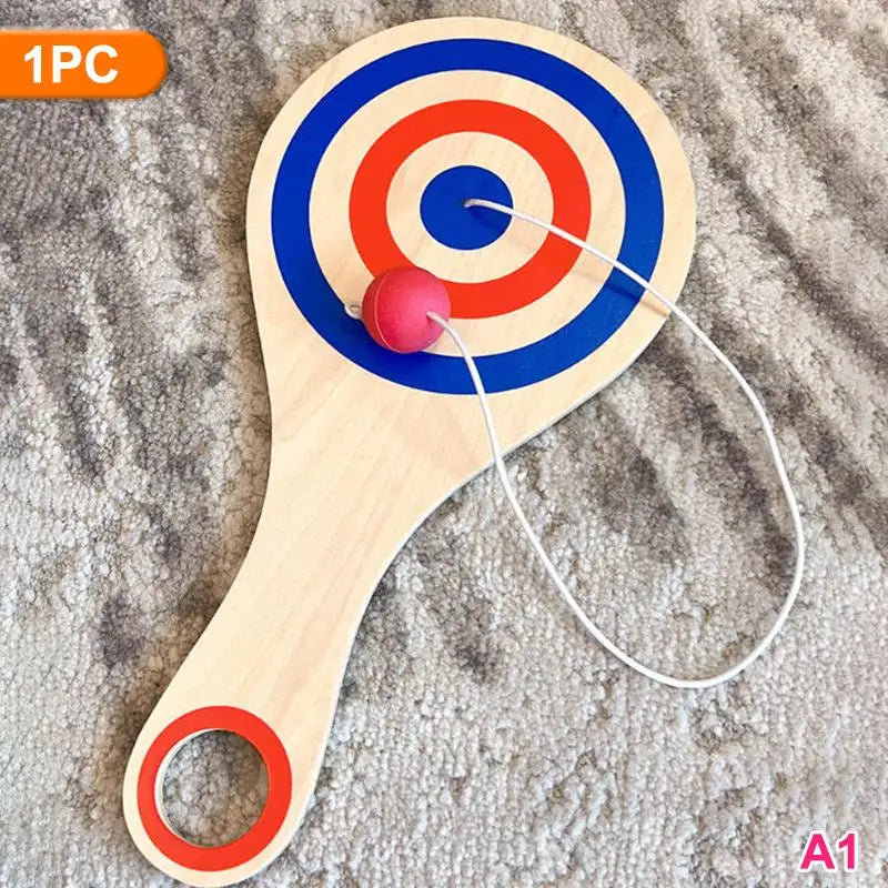 Wooden Paddle Ball with Elastic String – Coordination Toy