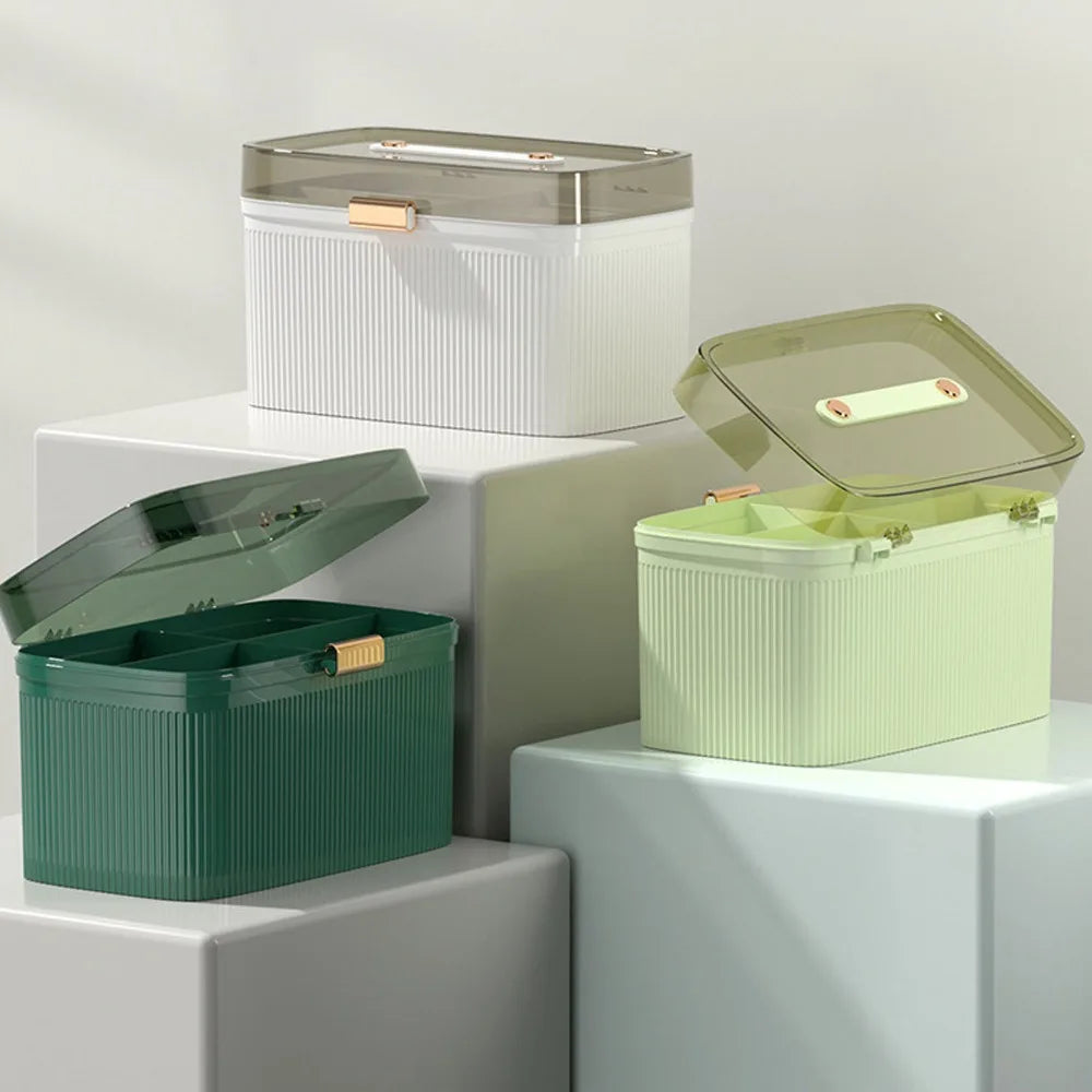 Double Layer Medicine Storage Box – Large Capacity First Aid Case