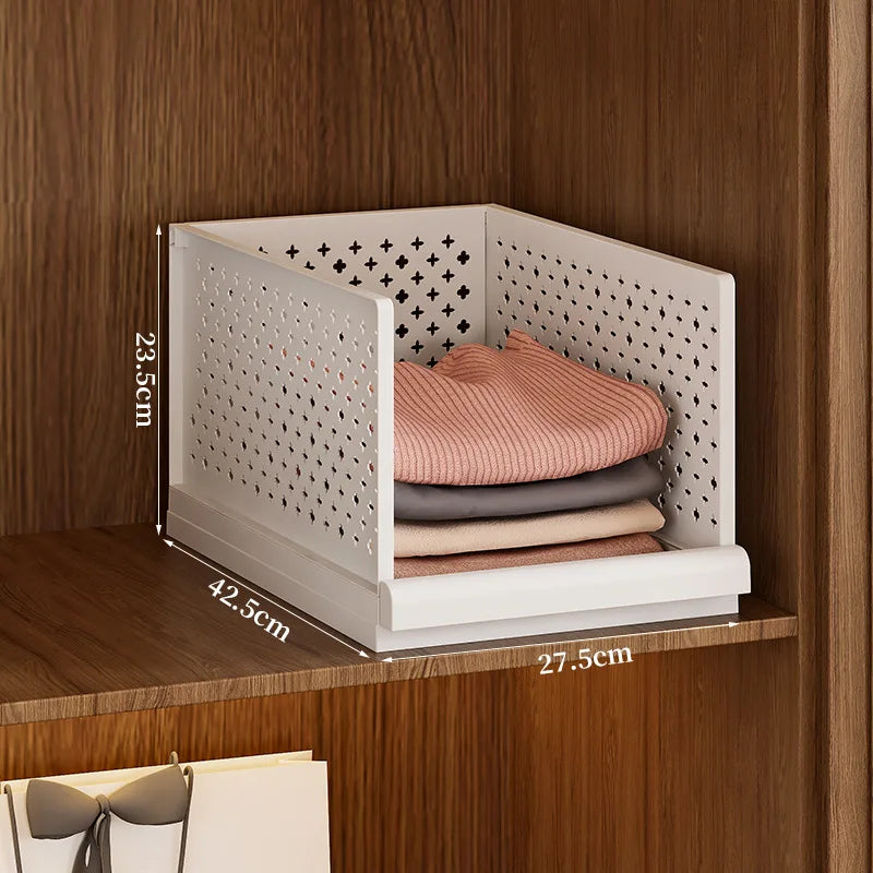 Stackable Pull-Out Drawer Storage Bins Organizer | 1-2 Layer