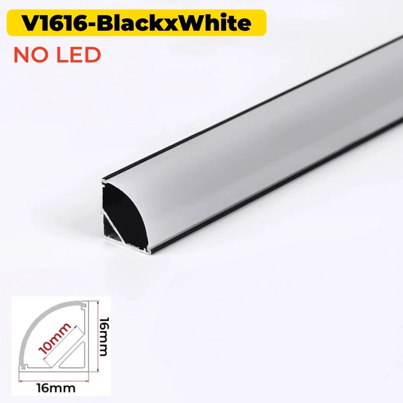 V-Shape 45° Corner LED Aluminum Channel Profile with Diffuser