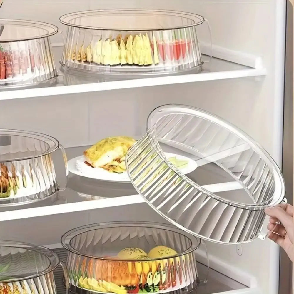 Transparent Microwave Food Cover – Dustproof Splatter Guard