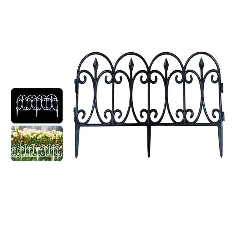 Decorative Garden Fence – Rustproof Folding Plastic Border Panel