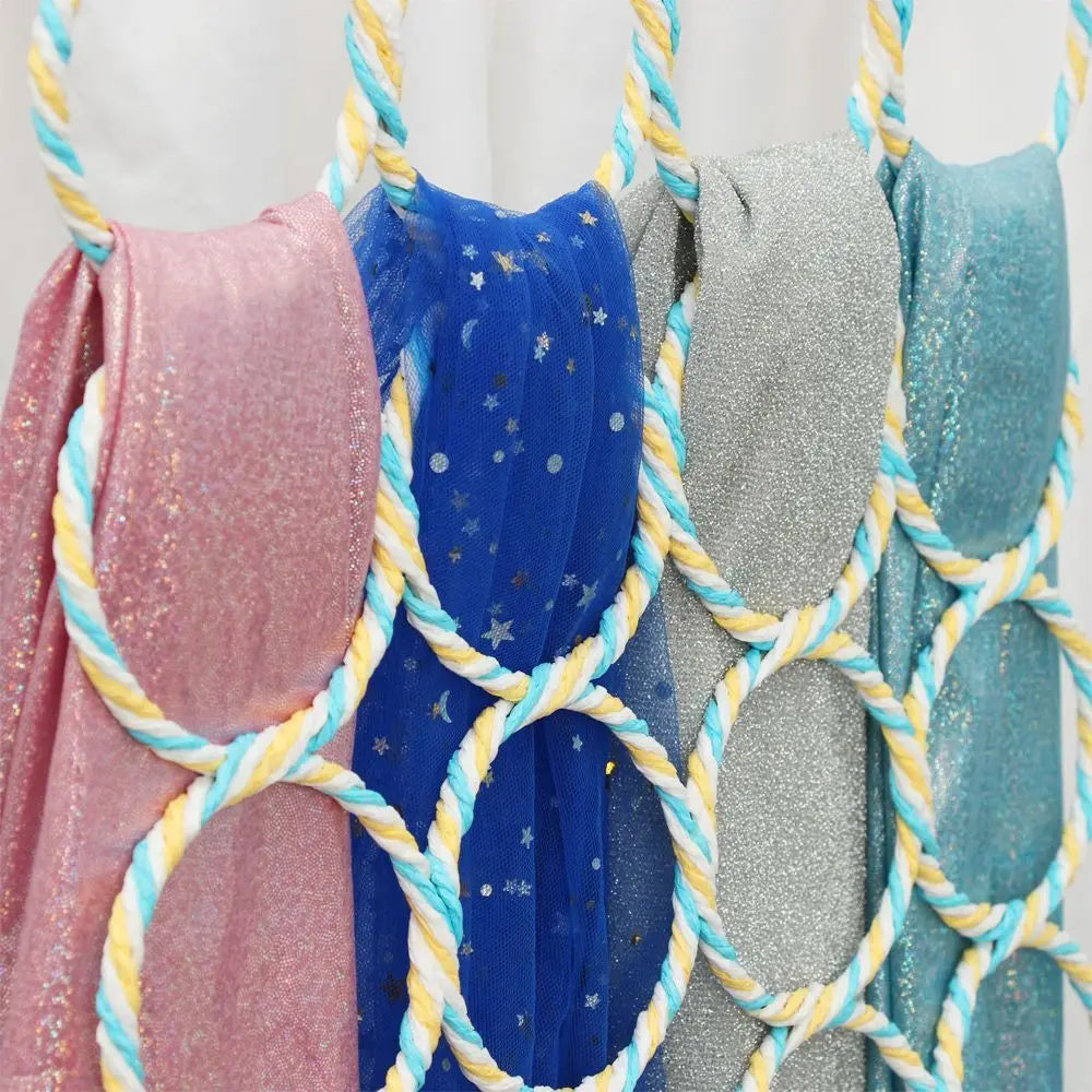 Rattan Weave Scarf Hanger – Multi-Ring Iron Wardrobe Organizer