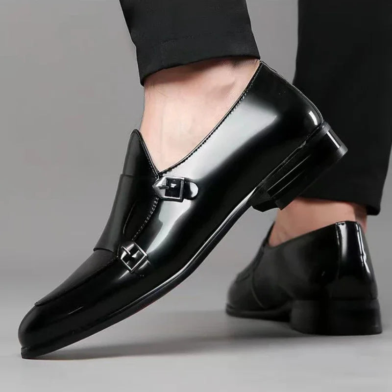Men's Patent Leather Dress Loafers – Wedding & Party Slip-On Shoes