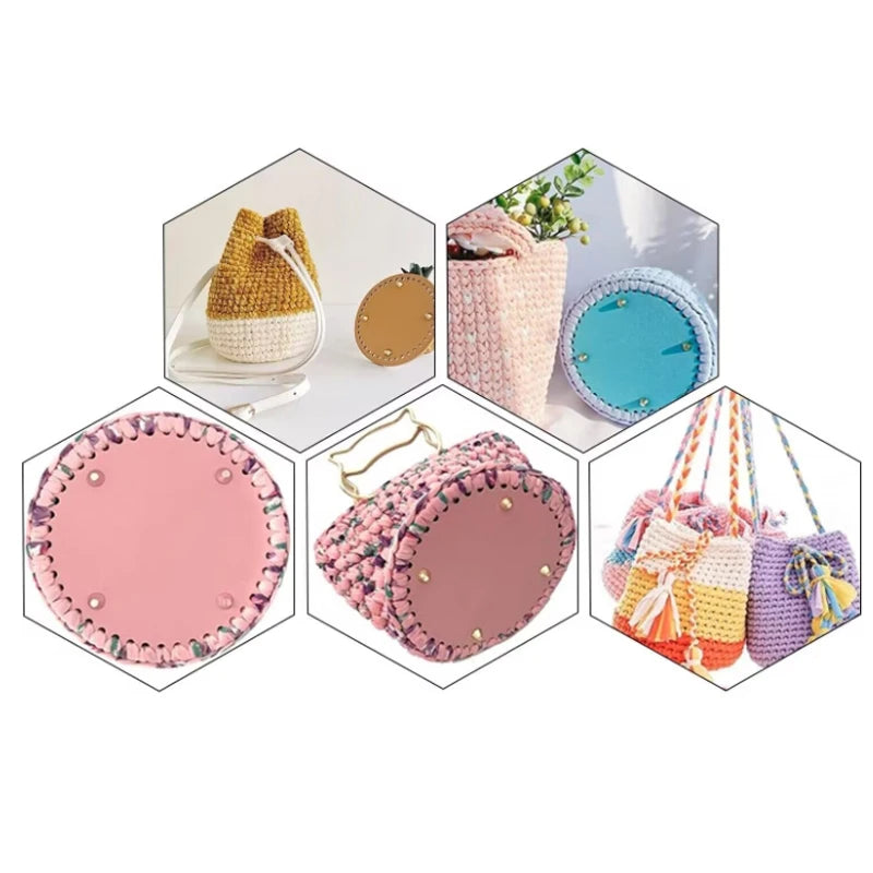 Round PU Leather Bag Bottom – DIY Crochet & Knitted Bags