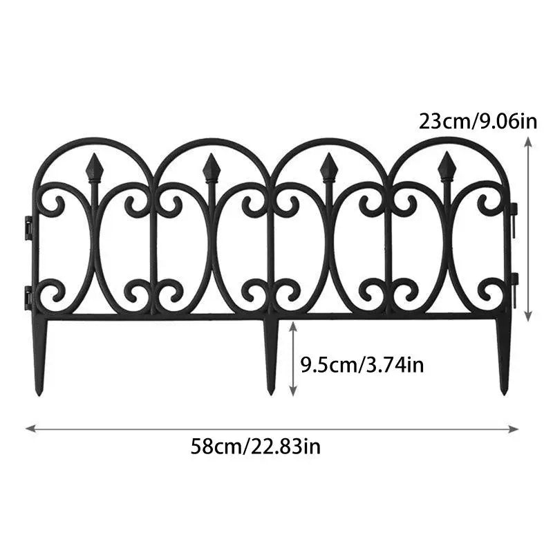 Decorative Garden Fence – Rustproof Folding Plastic Border Panel