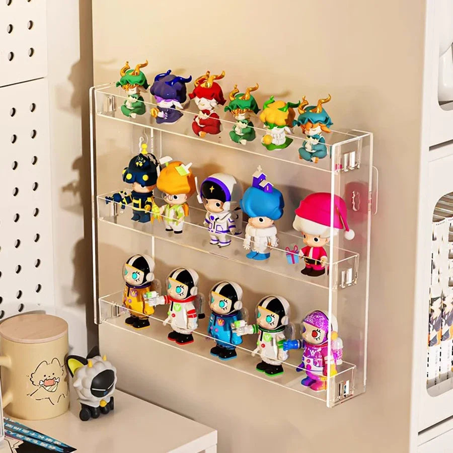 Blind Box Display Rack – No-Drill Figurine Storage Cabinet