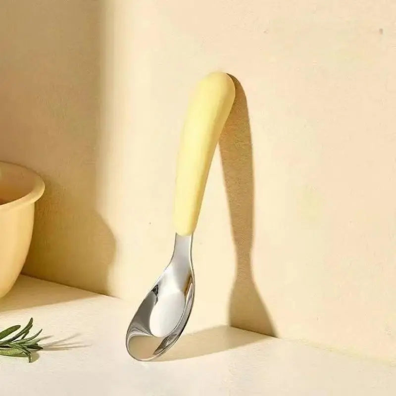 Baby Weaning Spoon – Food Grade Stainless Steel Flat Scoop