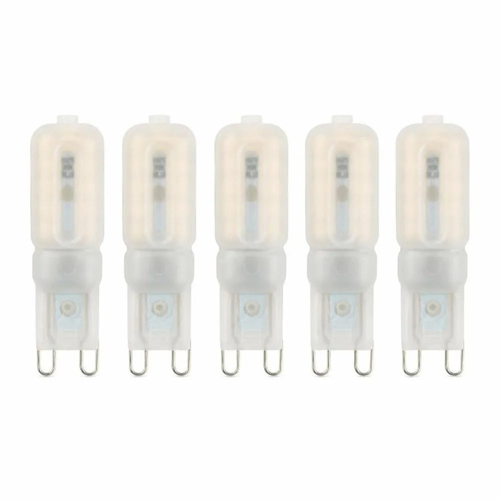5-Pack G9 LED Bulb T4 Dimmable 5W 350LM Bi-Pin – Warm & White
