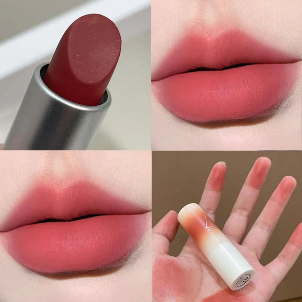 Velvet Mist Matte Lipstick – High-Pigment Silky Fog Finish
