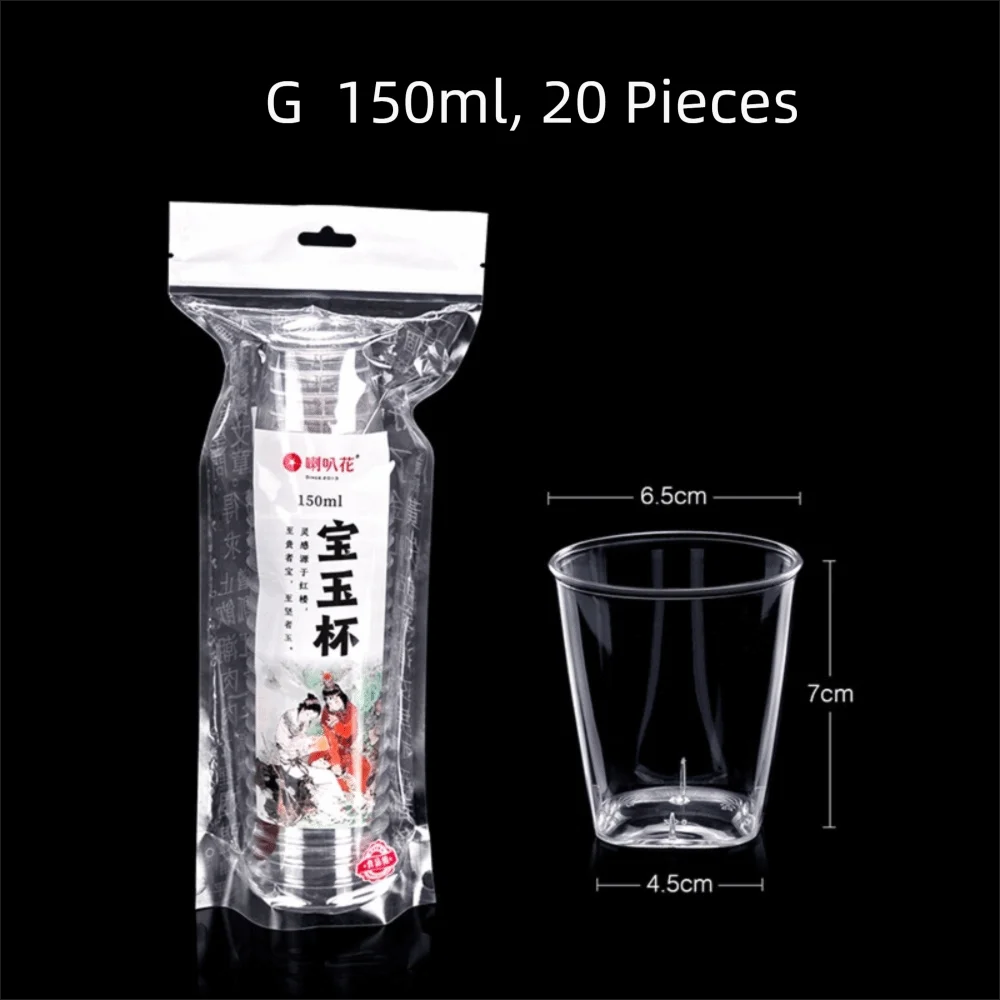Clear Plastic Party Cups 20/50 Pack – Reusable Shot & Jelly Cups