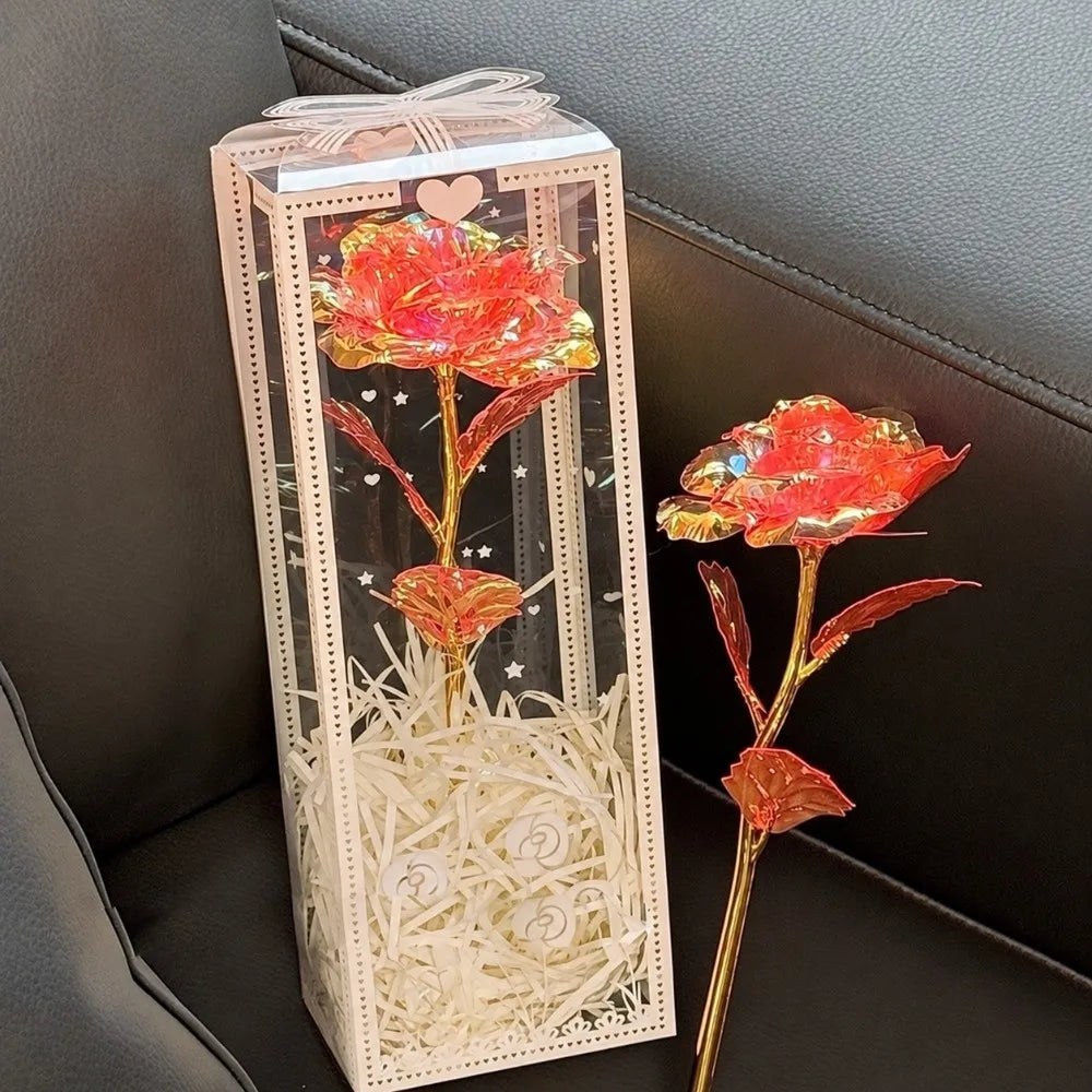 LED Sparkling Artificial Rose Gift Box – Simulated Flower
