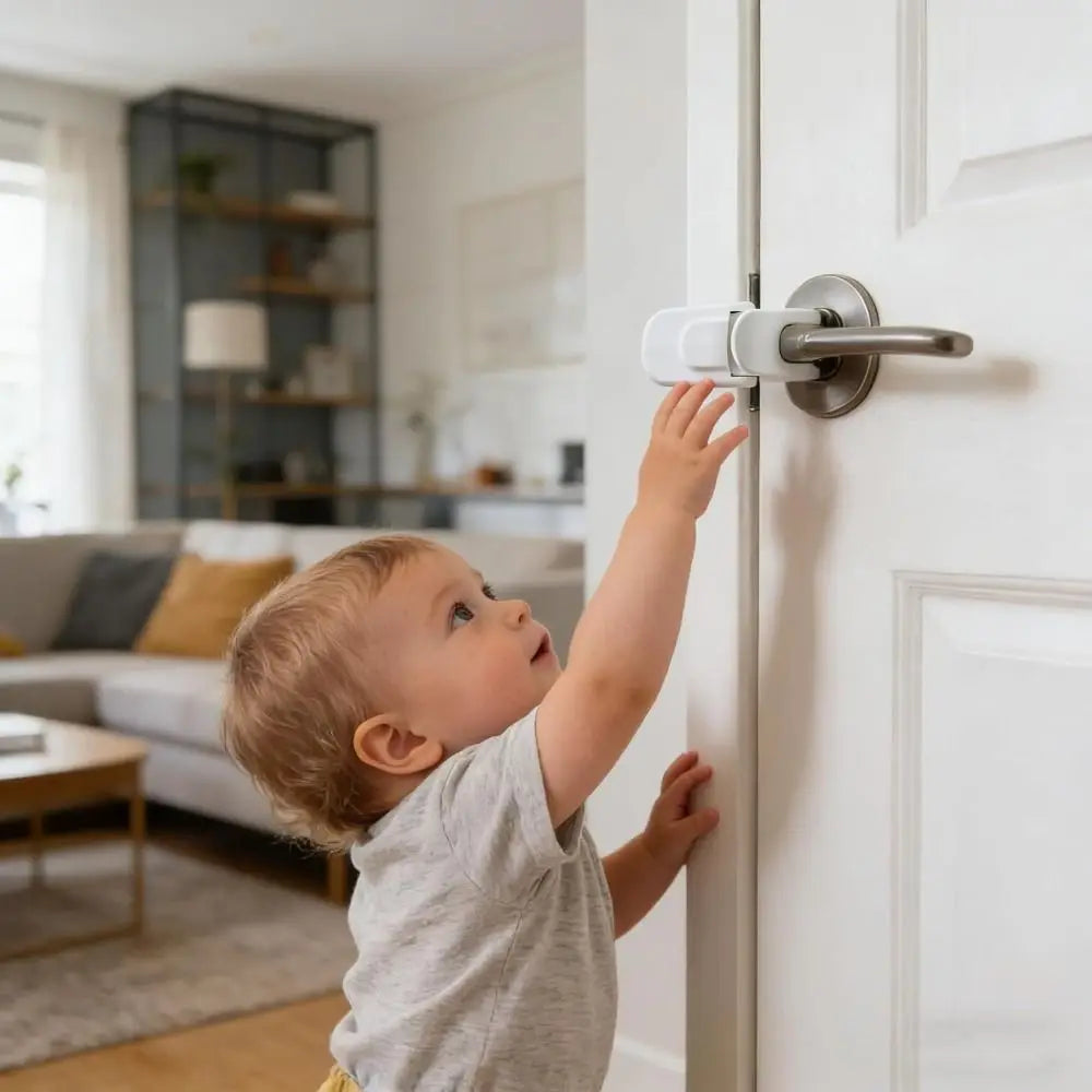 Snap-On Door Lock – No Tools or Adhesives, Universal Fit