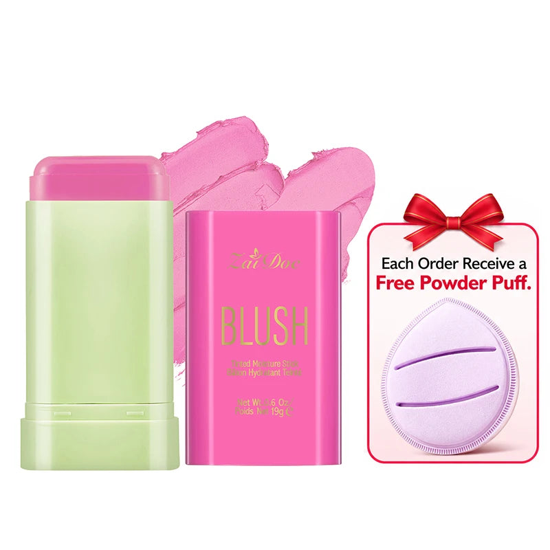 ZaiDoc Blush Stick Set – 9 Matte Shades with Puff Applicator