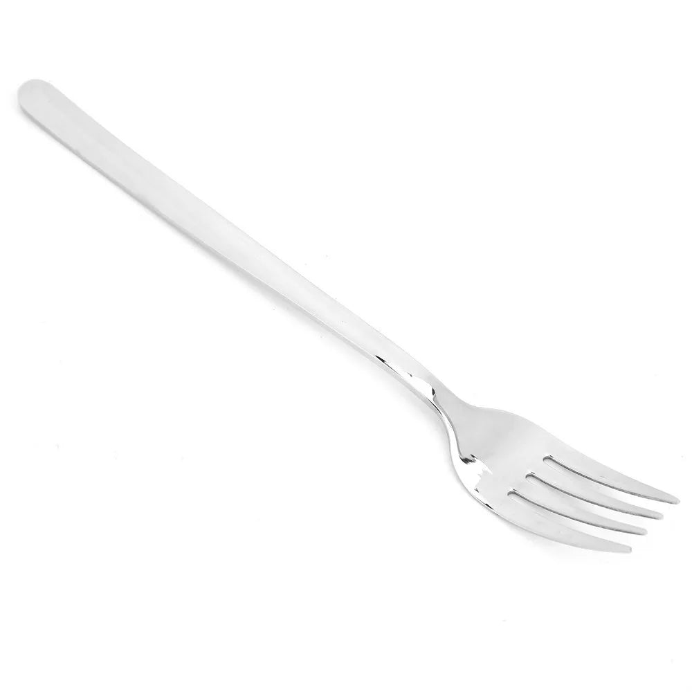 5-Pack Stainless Steel Dinner Forks – Polished Black Set