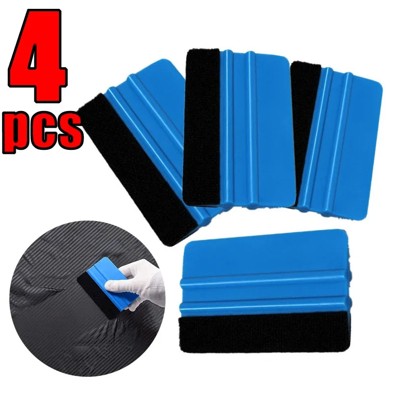 Vinyl Wrap Squeegee Felt Scraper – Car Film Tool 1–4 Pcs